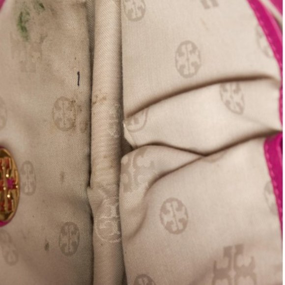 Tory Burch Clay Crossbody Extendable Covertible Bag- Orange Fushica Purple Pink - Picture 4 of 5